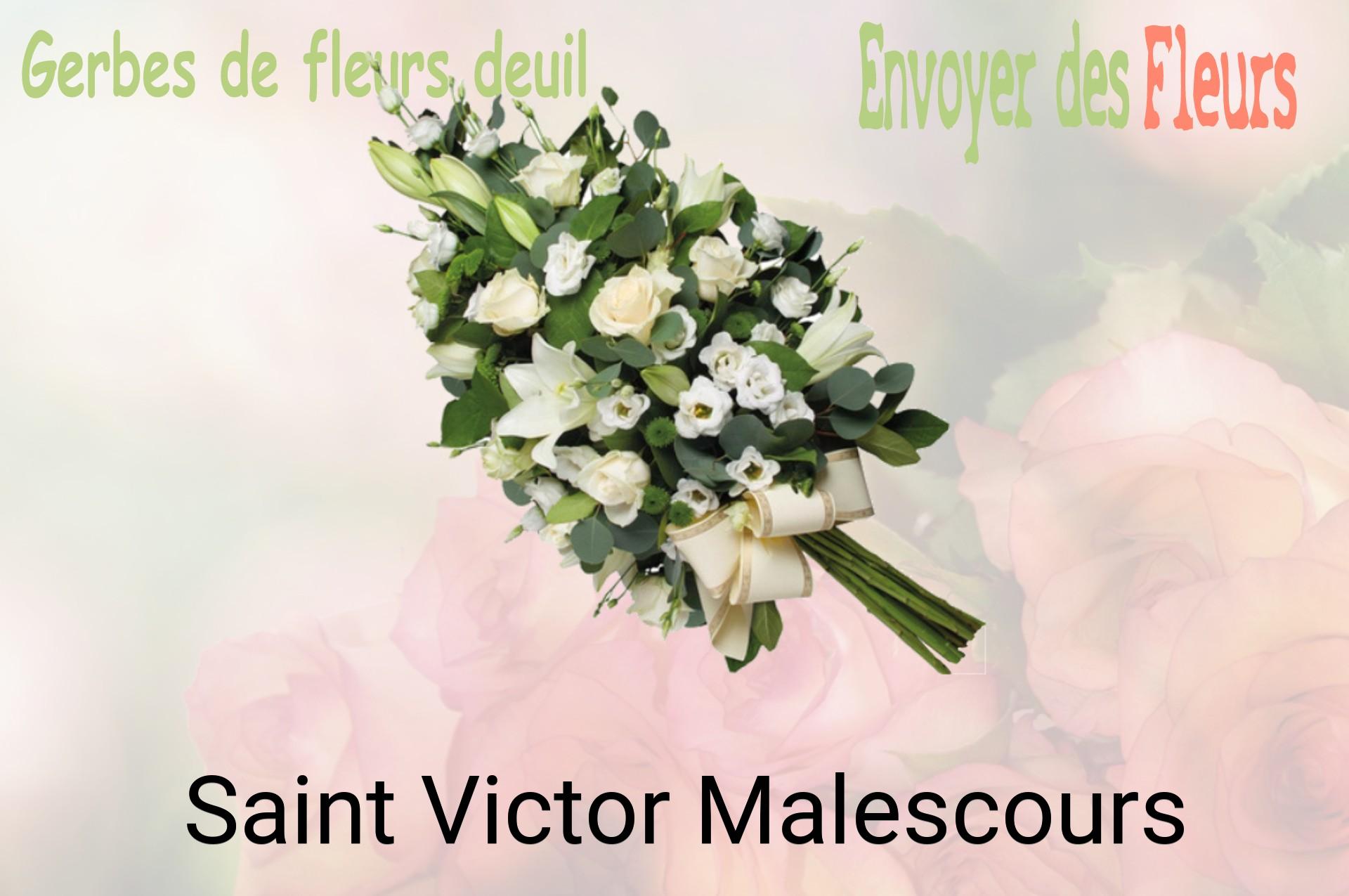 Gerbe de fleurs de deuil livrée à Saint-Victor-Malescours